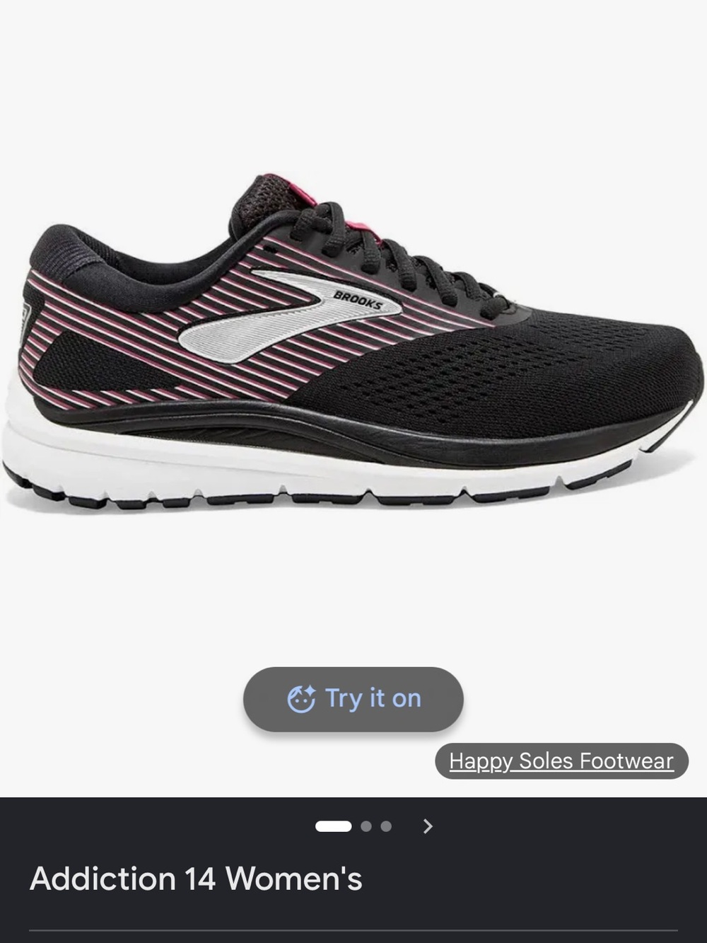 Brooks Addiction 14 Women's Black/Hot Pink/Silver 9.5 / AA - Narrow